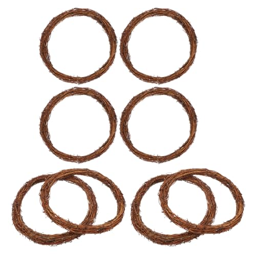 VICASKY 8 Stück Weihnachtskranz aus Weinreben 30cm Rattan Kranzring...