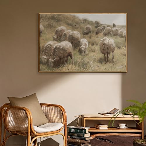 Tableau decoration murale chambre vintage 40x60 cm en toile - 3