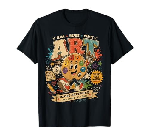 Retro Art Teacher Elementary Cute Teach Inspire…