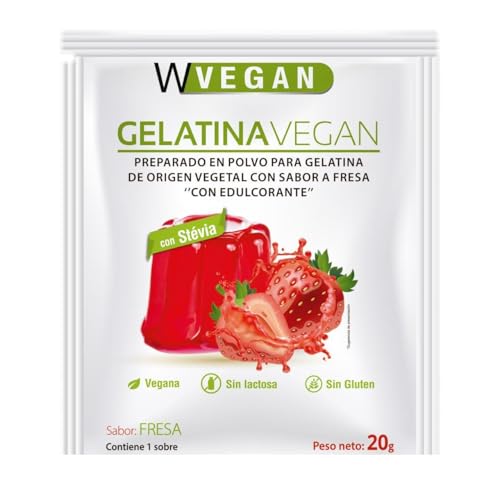 GELATINA VEGETAL 20G VEGANA SABOR FRESA VEGAN