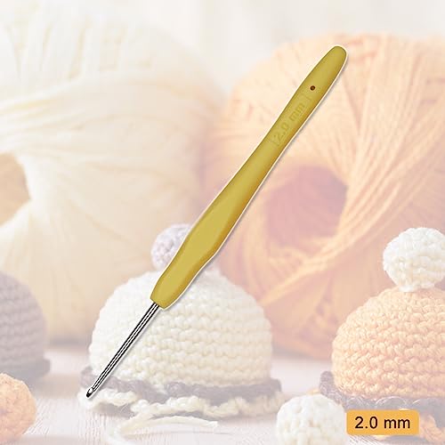 Image of Small Size Crochet Hook Lace Crochet Needle QLRFFLJOY 2.0mm Crochet Hook Embroidery Thread Knitting Weaving Tool DIY Lace Yarn Crochet Needles (2.0 mm)
