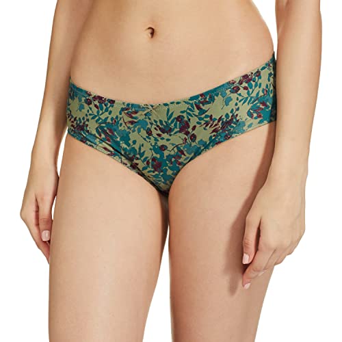 Image of Triumph Fashion Midi Bra for Women Floral Print Medium Coverage| Soft Touch Microfiber Midi Panty My Flower Minimizer Series Comfortable Lingerie Sophisticated Everyday Underwear Pack of 1