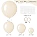 RUBFAC 129pcs Ivory white Balloons Different Sizes 18 12 10 5 Inch Latex Balloon Garland Arch for Party Decoration Birthday Gender Reveal Wedding Anniversary Baby Shower Party Supplies