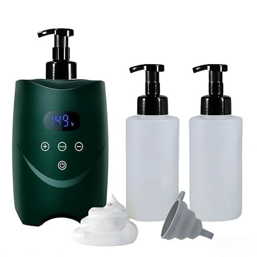 JOJOCOSMO Professional Hot Lather Machine, Fast Heating Shaving Cream Warmer with 1-24H Timer,°F/°C Display, 2 Detachable Bottles for Shaving, Barber Shop, Home & SPA, Perfect Gift for Men