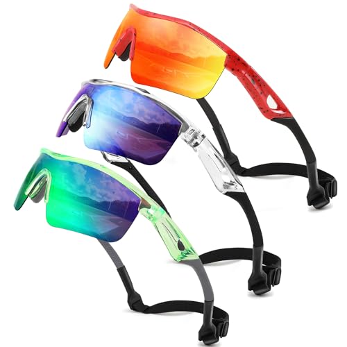 Image of FEISEDY Kids Polarized Sports Sunglasses, TR90 UV400 Baseball Cycling