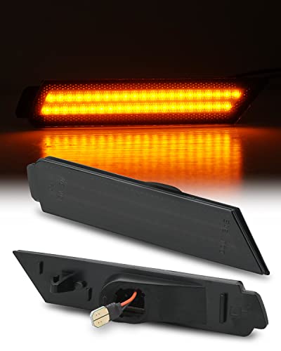 Bestview Side Marker Light Assembly, Front Bumper Side Marker Lamps Reflectors Compatible For Chevy Camaro 2010 2011 2012 2013 2014 2015, Amber Pack Of 2 #TOP3