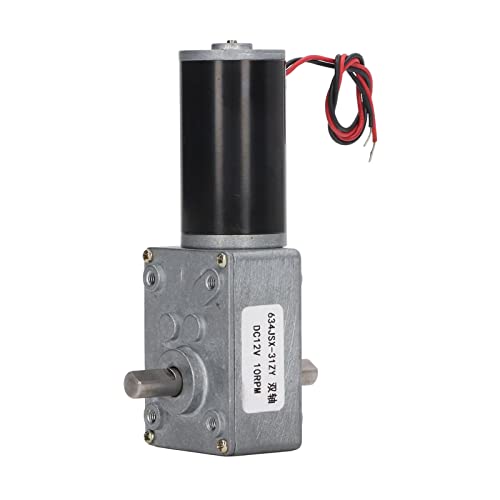 Getriebemotor DC 12V Schneckengetriebe Selbsthemmend Doppelwelle 10 U/min Geschwindigkeitsreduzierung CW CCW für Industrieanwendungen