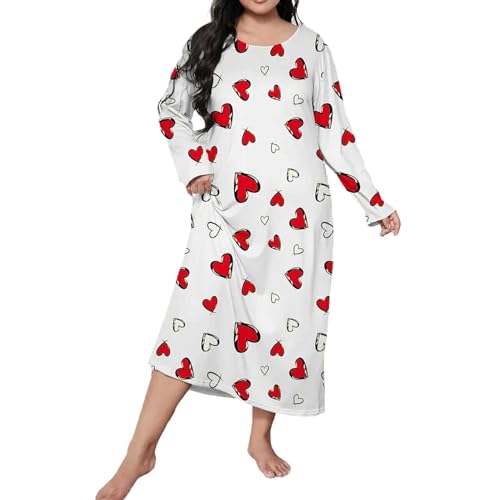 Robe de nuit décontractée pour femme avec manches longues