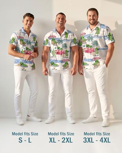 Image of 99TIMORO Fathers Movie Hawaiian Shirt for Men, Characters Button Down Short Sleeve Top, Summer Beach Gifts