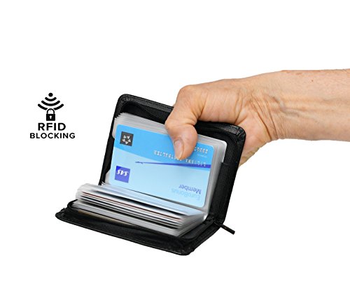 Home-X RFID Bifold Zippered Credit Cart Wallet | Black2