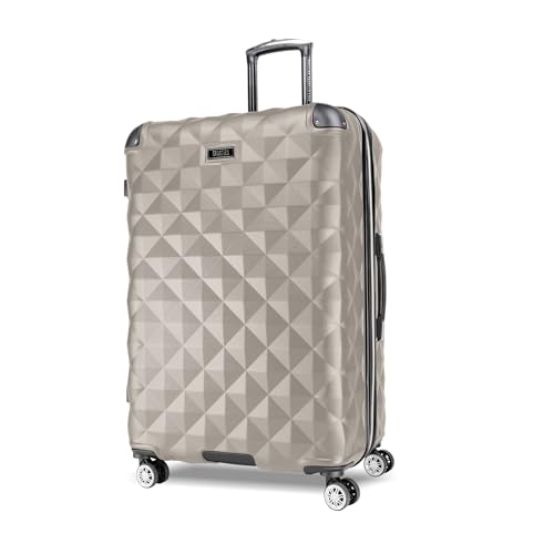 Image of Kenneth Cole REACTION Diamond Tower Collection Lightweight Hardside Expandable 8-Wheel Spinner Travel Luggage, Rye, 28-Inch Checked