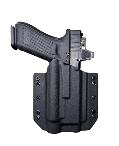 TR Holsters Black Kydex Holster Compatible with Glock 17 GEN 5 Olight BALR PRO R