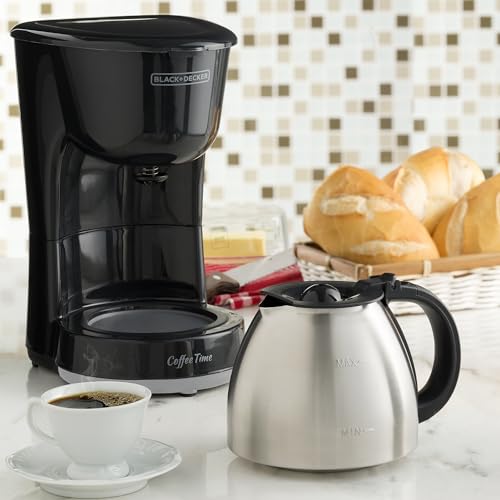 Black Decker Cafeteira Elétrica com Jarra em Inox, Porta Filtro Removível e Placa Aquecedora, 127V