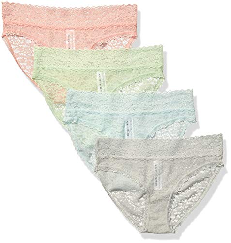 Preisvergleich Produktbild Amazon Essentials 4-Pack Lace Stretch Bikini Panty underwear, Cool, L