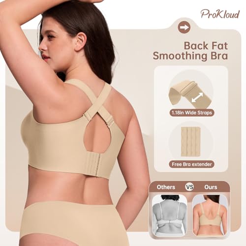 Image of ProKloud Jelly Bras for Women No Underwire Wireless Bra with Support and Lift Full Coverage Plus Size Comfy Seamless Bra
