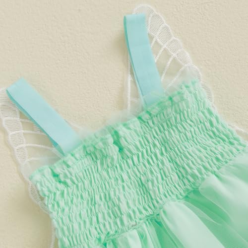 Toddler Baby Girl Dress Smocked Butterfly Wing Embroidery Dresses Ruffle Mesh Tulle Princess Dress Summer Clothes4