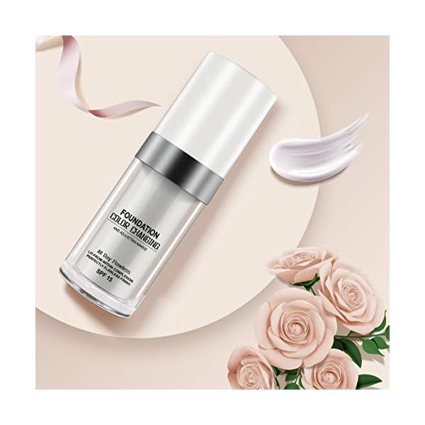 2PCS-Flawless-Colour-Changing-Warm-Skin-Tone-FoundationNaturally-Blends-Moisturizing-foundation-makeupLong-Lasting-Waterproof-Poreless-Liquid-Foundation-SPF-15-for-Face-Makeup 2PCS TLM Flawless Colour Changing Warm Skin Tone Foundation, Naturally Blends Moisturizing foundation makeup, Long Lasting Waterproof Lightweight Liquid Foundation SPF 15 for Face Makeup