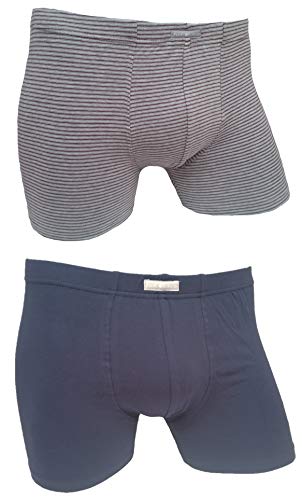 Punto Blanco, Boxershorts aus Baumwollstrick, Paspelgummi, Packung - 2, Marineblau-Streifen, 48