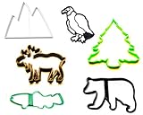 MOUNTAIN WILDLIFE OUTDOOR ANIMALS SET OF 6 COOKIE CUTTERS MADE IN USA PR1402