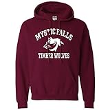 Unisex-Größe. Mars NY Damen Herren Kapuzenpullover Vampire Diaries Mistic Falls Salvatore 17 Gr. 36, kastanienbraun
