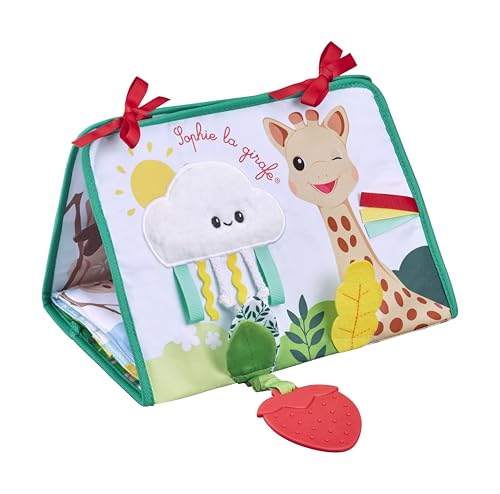 Livre d'éveil Sophie la Girafe double face pour apaiser et stimuler bébé au lit