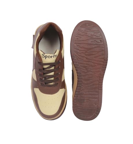 Image of Casual Lace-Up Platform Shoes | Lightweight Fashion Sneakers for Girls (SNE-04)