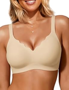 COCOMARTS Jelly Bras for Women No Underwire Push Up Bra Nude M