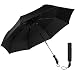 OXA "Unbreakable" Windproof Travel Umbrella, Large Auto Open / Close Umbrella One Handed Operation, Black