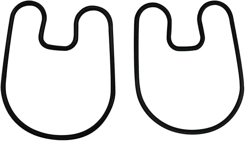 Miniatura 2 de ETTE Par de tubos de sello de escape de cardán con junta tórica de montaje de espejo de popa sustituye a MerCruiser 41802 9F-116-07 Alpha/Bravo