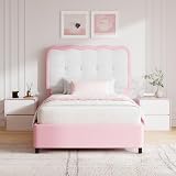 BarnFurin Twin Size Cloud Bed Frame with Headboard, Soft...