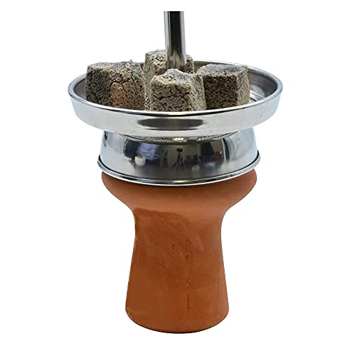 Shisha Set 29" Aluminium Shisha Kit mit stabilem Glastank Silikon Shisha Schlauch Ton Shisha Schüssel 4 Schlauchadapter für besseren Rauchgenuss – Bild 6