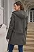 Bellivera Women Wool Blend Jacket Hooded Casual Trench Belted Coat 07CLA Darkgray M
