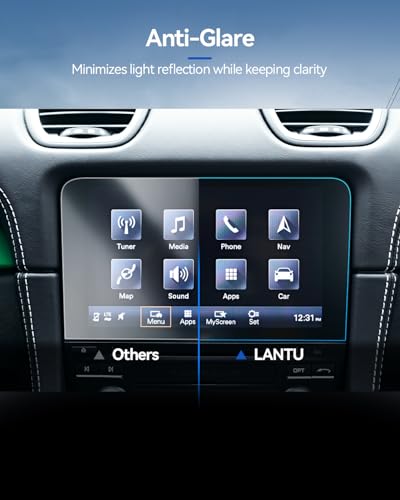 LANTU Car Screen Protector for Porsche Cayman(2017-2024)/ Porsche 718 Boxster (2017-2020)/ 911(2017-2020) Accessories Navigation Touchscreen Protector Tempered Glass HD Clear 7''