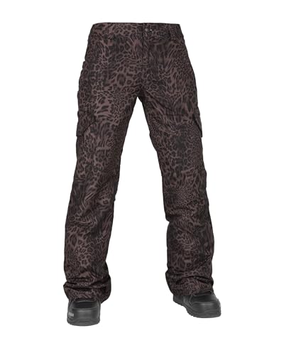 Volcom Women's Bridger Slim Fit Insulated Snowboard Pant Leopard