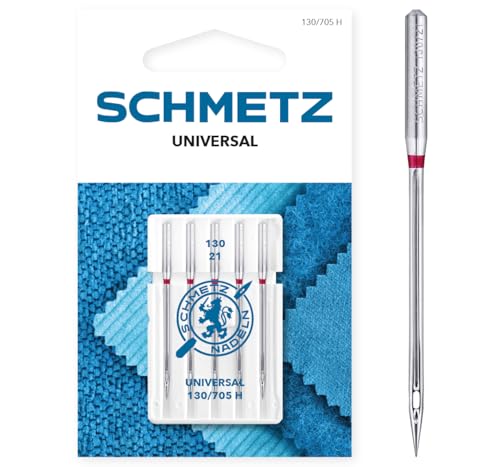 SCHMETZ | 5 Nähmaschinennadeln | Universal | 130/705 H | Nadeldicke 100/16 | auf jeder gängigen...