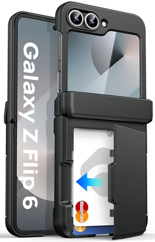 Image of ASAFCASE for Samsung Galaxy Z Flip 6 and Z Flip 7 FE Wallet Case, Black