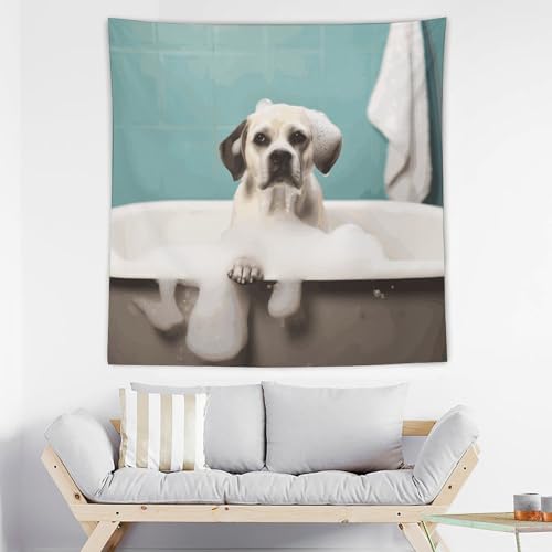 Tapisserie murale de chien pour égayer une chambre sombre et créer un fond vidéo