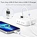 Basesailor für Apple Watch 11 Series Adapter,USB auf USB C Adapter 3Pack,Typ-C Buchse zu A Stecker Ladekabel für Galaxy A54 A35 A25 A15 A05s A34 A14,S24 S23 S22 S21 Ultra FE,Z Flip Fold 6 5,iPhone 17