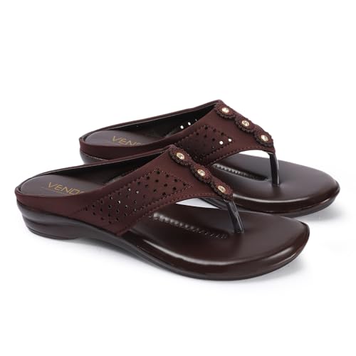 Image of Vendoz Women Casual Beige Flat Sandals (L611)