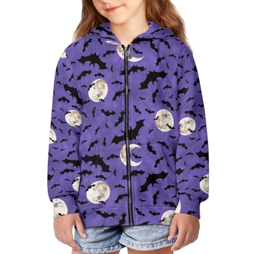 JooMeryer Boy's Girl's Funny Halloween Printed Long Sleeve Front Zipper Hoodie with Pocket4