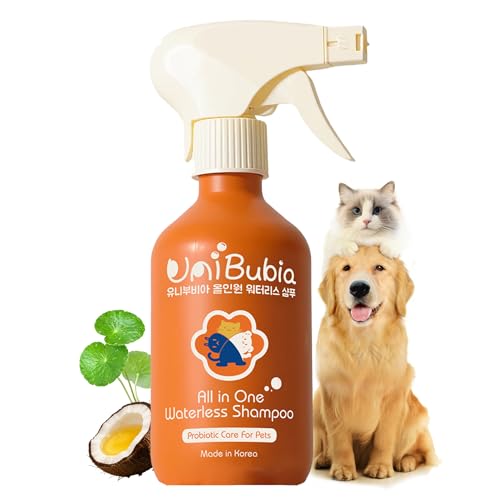 Unibubia Organic Dry Shampoo for Dogs & Cats, Waterless No