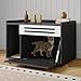 PeacefulHues 31.5 Inch Modern Litter Box Enclosure Cabinet, Concealed Litter Box with Vent Door/Left Side Storage Drawer & Shelf/Small Storage Cabinet/Raised Legs/Top Protectors,for All Kinds of Cats