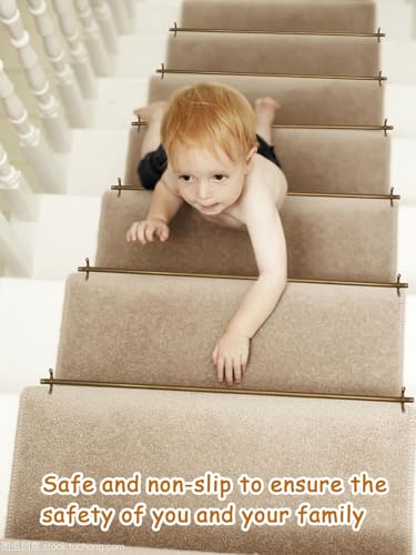 Soporte de barra pulida para alfombras de escaleras interiores 3