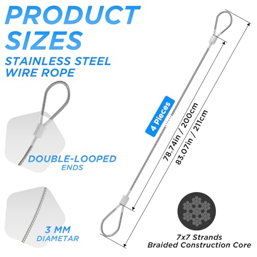 Cables de cuerda de alambre trenzado de acero inoxidable resistente SDTC Tech 3