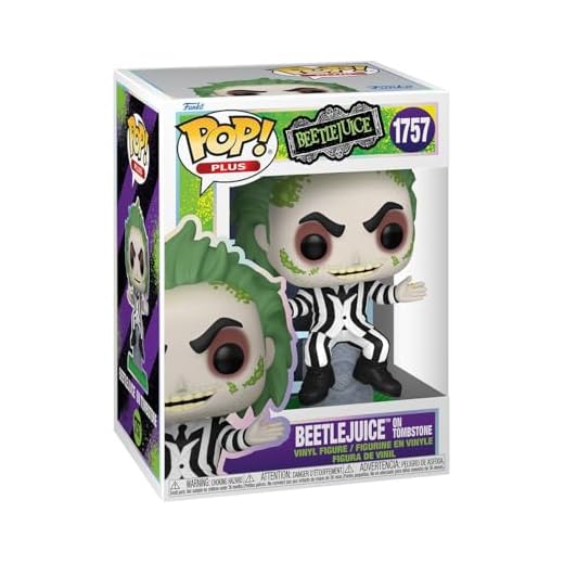 Funko Pop! Plus: Beetlejuice - Beetlejuice with Tombstone- Figura de Vinilo Coleccionable - Idea de Regalo - Mercancia Oficial - Juguetes para Niños y Adultos - Movies Fans