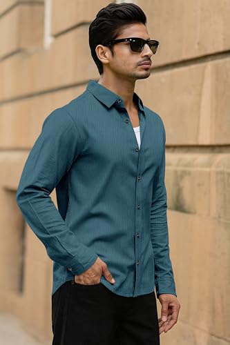 Image of Popcorn Textured Shirts for Men Morpich L
