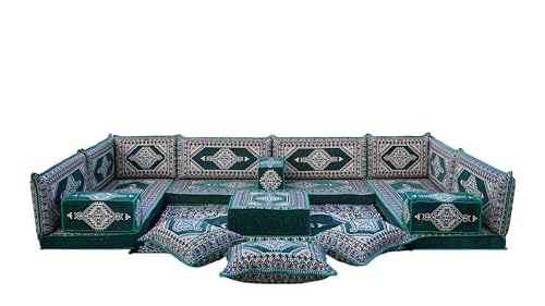 arabicsofa U Shaped Set, Arabic Majlis, U Shaped Living Room Sofas, Floor Couch, Indoor Floor Sofas, Floor Cushions, Floor Pillow, Cozy Sofa (U Sofa Full Set)
