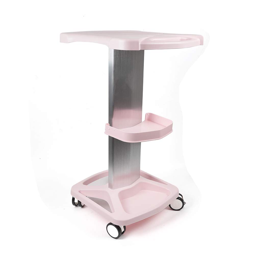 Kathring Acrylic Trolley Cart, 3 Tier Beauty Salon Machine Stand Rolling Cart Trolley with 4 Universal Wheels 15kg load capacity for Beauty Spa and Salon Hairdressing