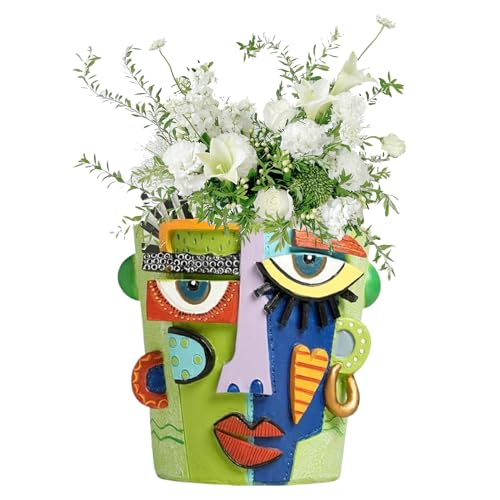 Pot de visage abstrait pot de fleurs design ludique 15cm - 2