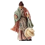  Holyart Femme avec Pains Santon crèche napolitaine Terre Cuite 8 cm